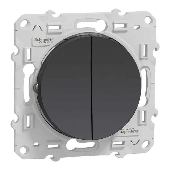 Odace - Double Poussoir Anthracite