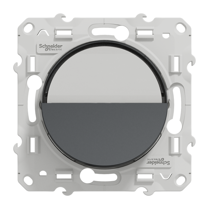 Odace - Poussoir Avec Porte-Étiquette Anthracite