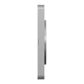 Odace Touch - Plaque 1 Poste Aluminium Brossé Avec Liseré Aluminium