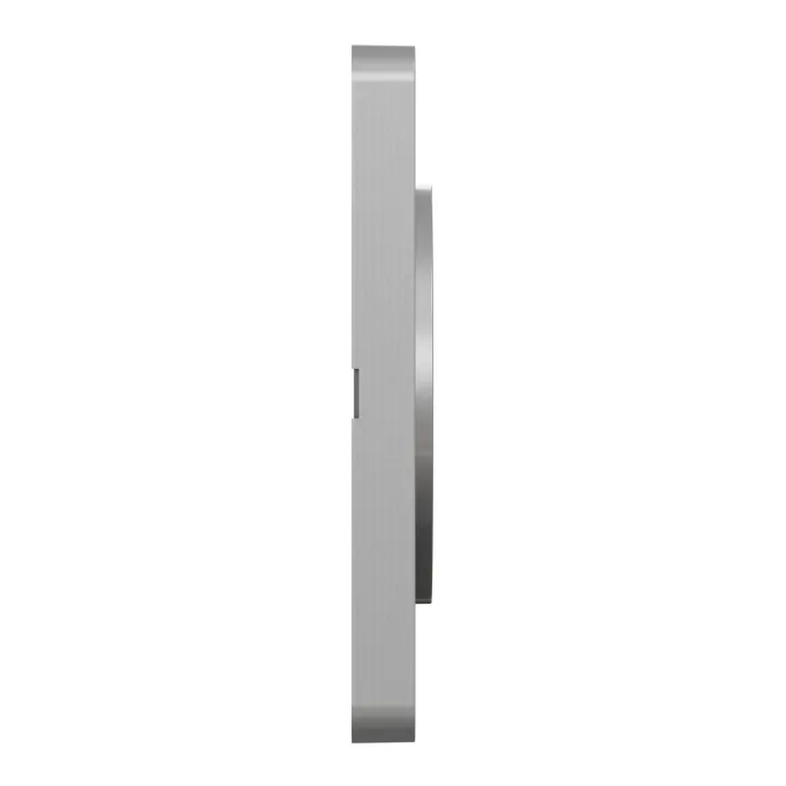 Odace Touch - Plaque 1 Poste Aluminium Brossé Avec Liseré Aluminium