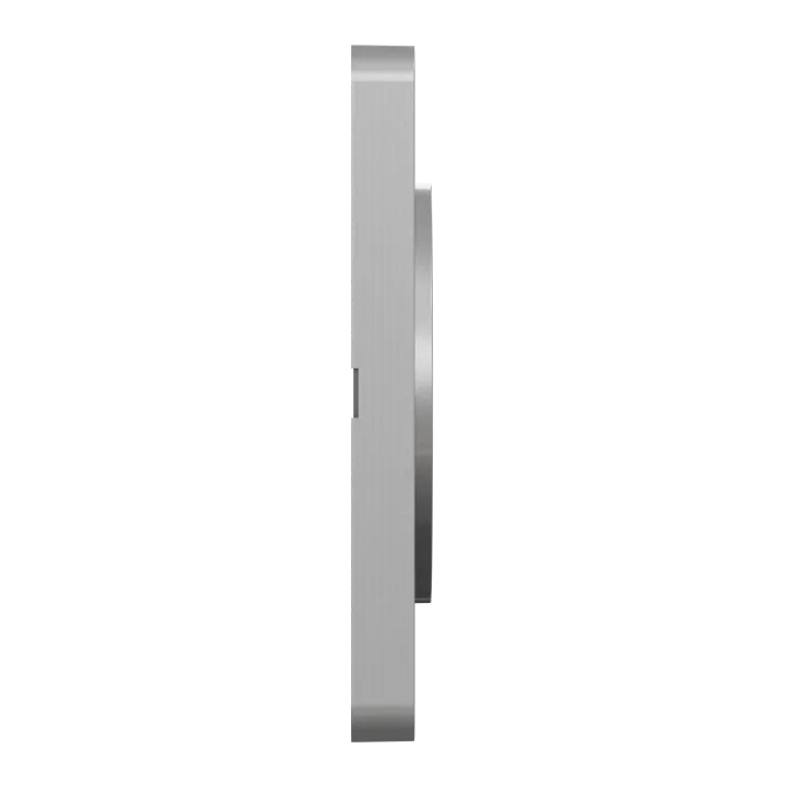 Odace Touch - Plaque 1 Poste Aluminium Brossé Avec Liseré Aluminium