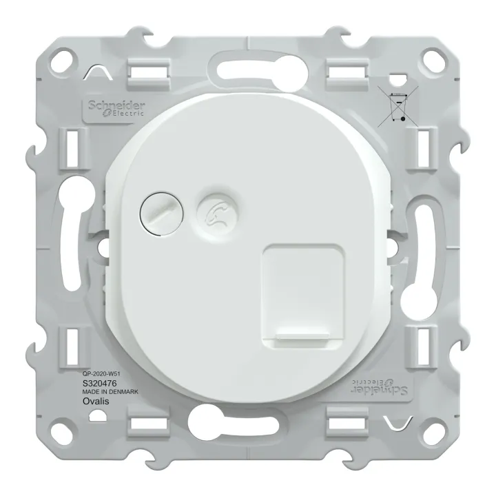 Ovalis - Prise Rj45 Cat.6 Stp - Grade 2Tv Min À Grade 3Tv (+ Multimédia)- Blanc