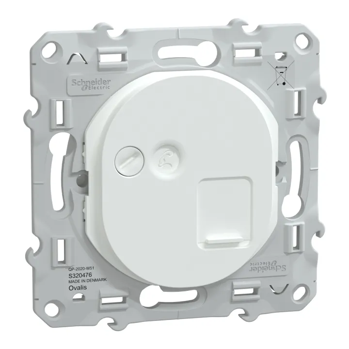 Ovalis - Prise Rj45 Cat.6 Stp - Grade 2Tv Min À Grade 3Tv (+ Multimédia)- Blanc