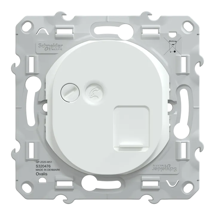 Ovalis - Prise Rj45 Cat.6 Stp - Grade 2Tv Min À Grade 3Tv (+ Multimédia)- Blanc