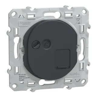 Ovalis - Prise Rj45 Cat.6A Stp - Grade 3 (Multimédia +) - Anthracite