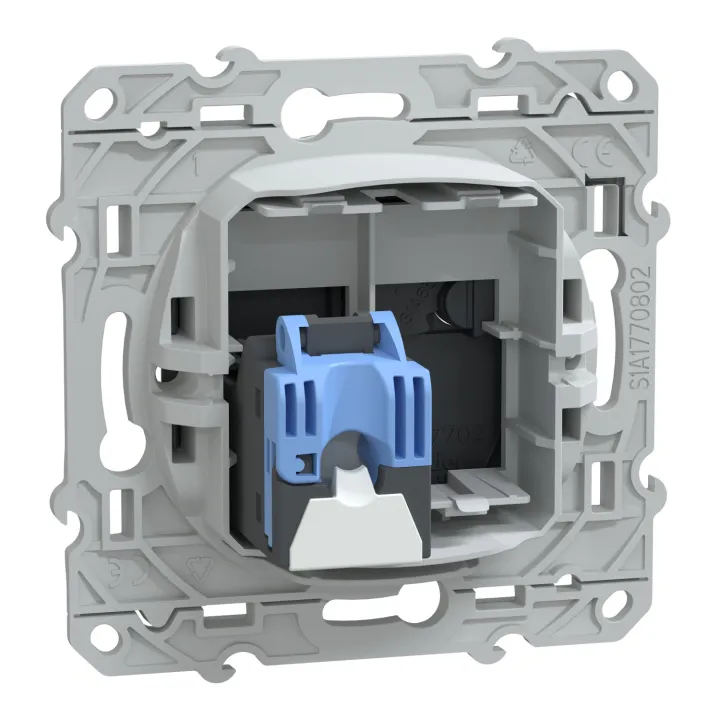 Ovalis - Prise Rj45 Cat.6A Stp - Grade 3 (Multimédia +) - Anthracite