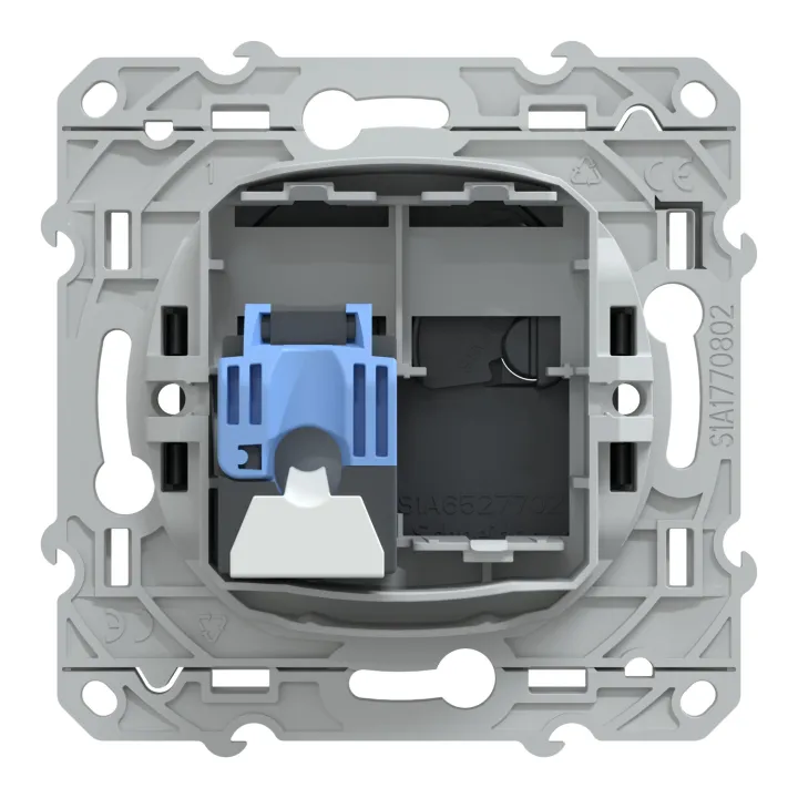 Ovalis - Prise Rj45 Cat.6A Stp - Grade 3 (Multimédia +) - Anthracite