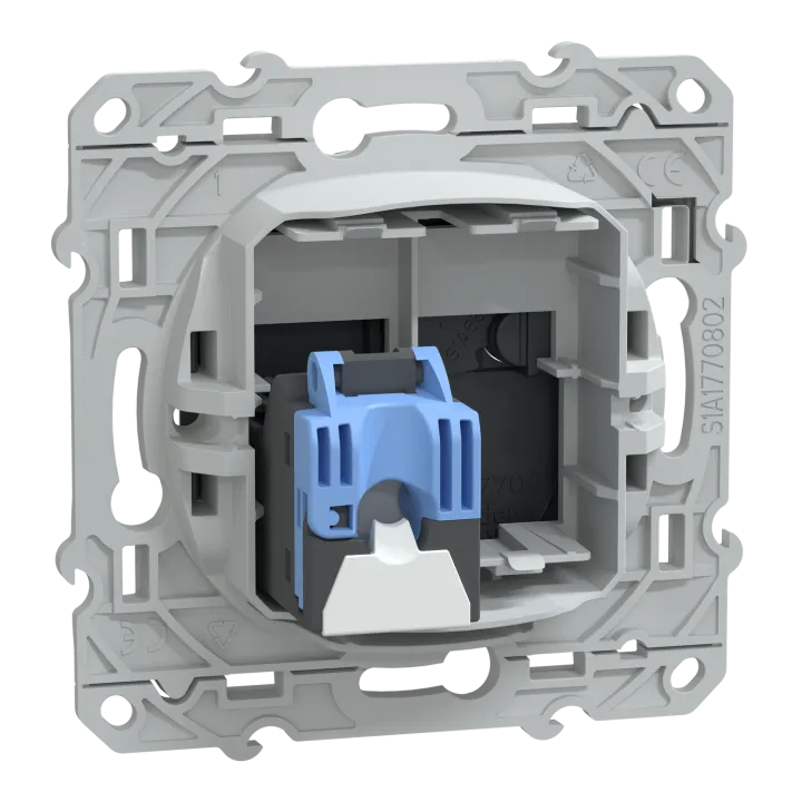 Ovalis - Prise Rj45 Cat.6A Stp - Grade 3 (Multimédia +) - Anthracite