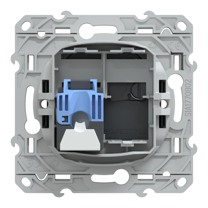 Ovalis - Prise Rj45 Cat.6A Stp - Grade 3 (Multimédia +) - Anthracite