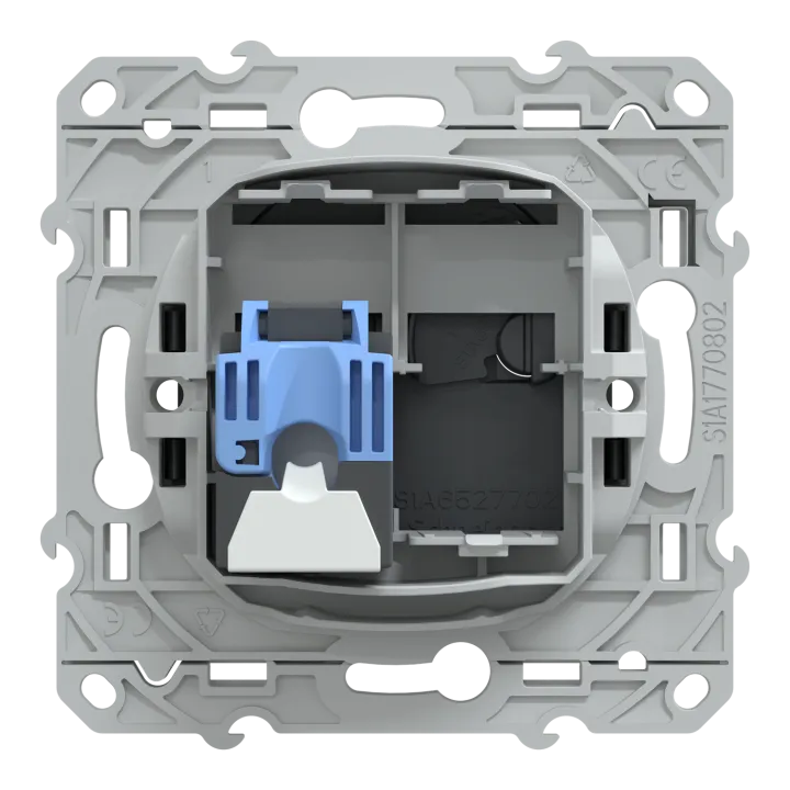 Ovalis - Prise Rj45 Cat.6A Stp - Grade 3 (Multimédia +) - Anthracite