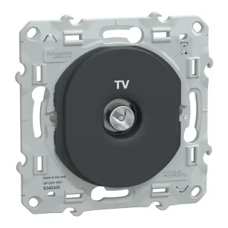 Ovalis - Prise Tv Simple - Anthracite