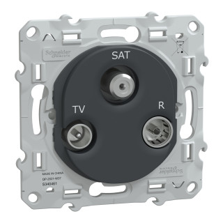 Ovalis - Prise Tv-R-Sat - Anthracite