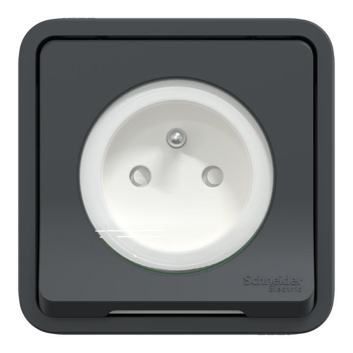 Mureva Styl - Lot de 60 2P+T avec cadre - étanche gris - sans emballage unitaire