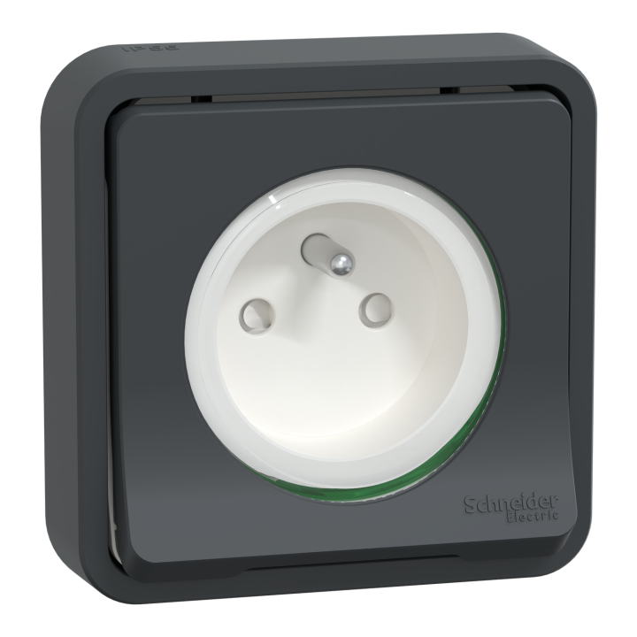 Mureva Styl - Lot de 60 2P+T avec cadre - étanche gris - sans emballage unitaire