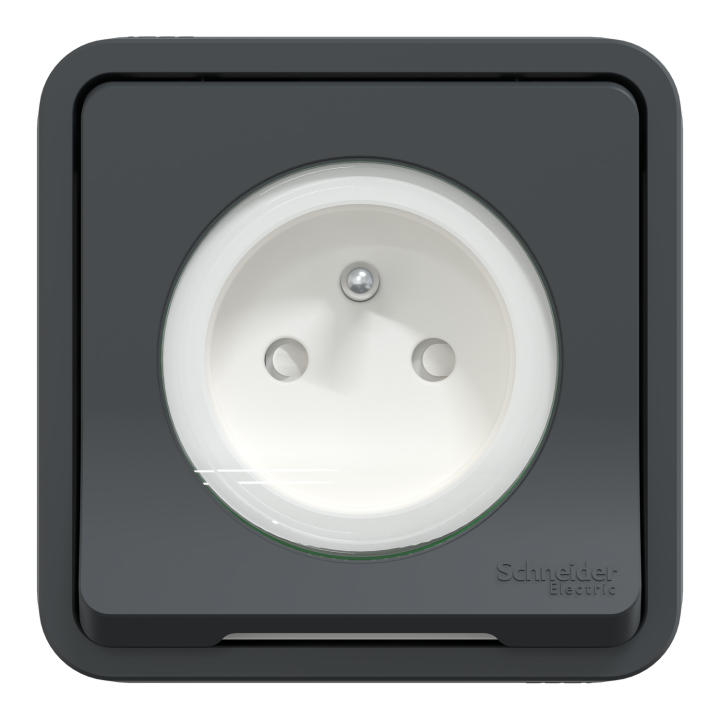 Mureva Styl - Lot de 60 2P+T avec cadre - étanche gris - sans emballage unitaire