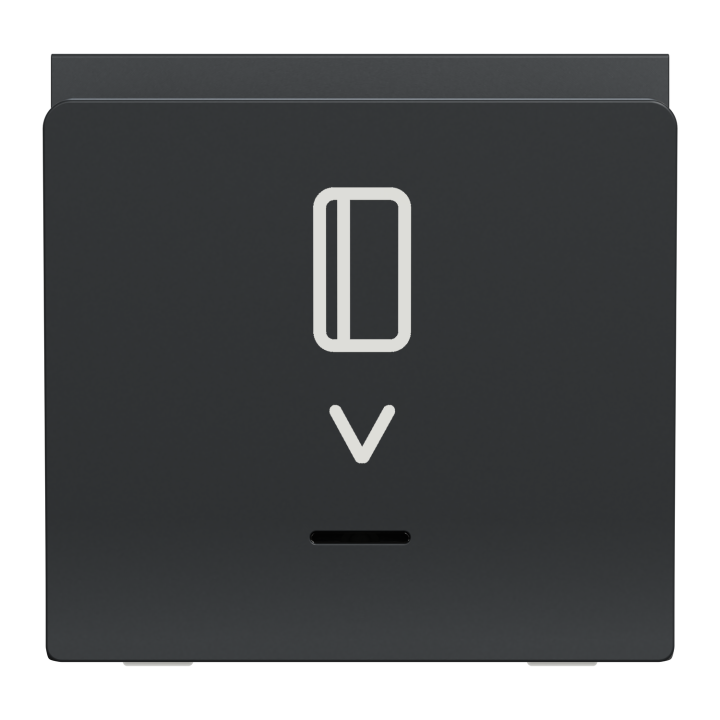 Unica - Commande À Carte No/Nf - 10A - 2 Modules - Anthracite - Mécanisme Seul