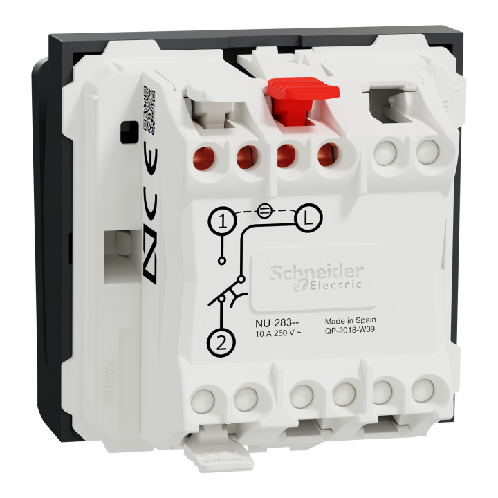 Unica - Commande À Carte No/Nf - 10A - 2 Modules - Anthracite - Mécanisme Seul