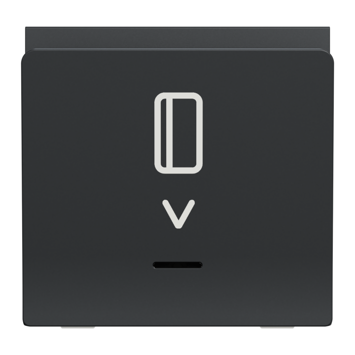 Unica - Commande À Carte No/Nf - 10A - 2 Modules - Anthracite - Mécanisme Seul