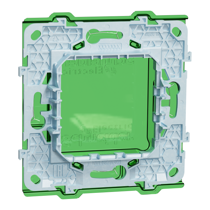 Unica - support de fixation 2 modules avec protection de chantier - zamac