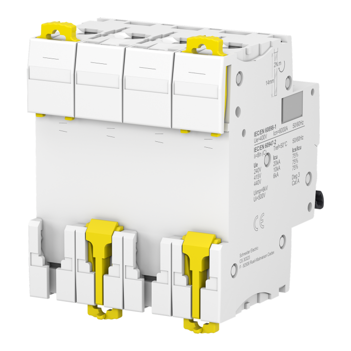 Acti9 Ic60N - Disjoncteur - 4P - 16A - Courbe C - 400Vca - 6000A/10Ka