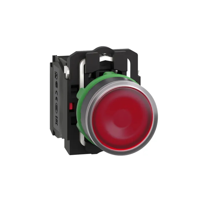 Harmony Bt-Pous Lumineux Rouge Ø22 - Impulsion - 240 V - 1O+1F