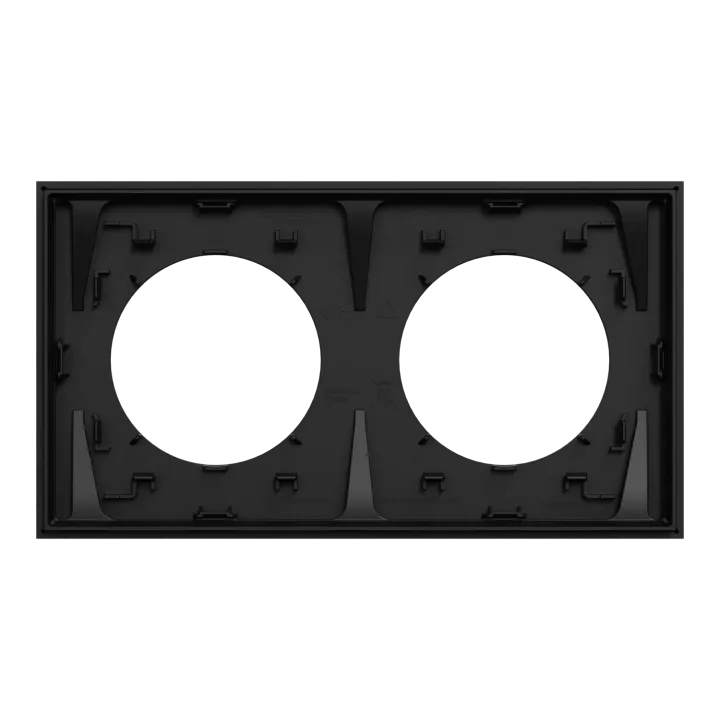 Odace - Plaque De Finition 2 Postes - Couleur Noir Onyx