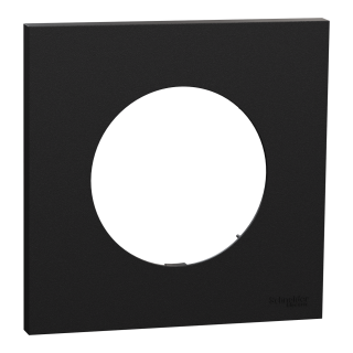 Odace - plaque de finition 1 poste - couleur Noir onyx