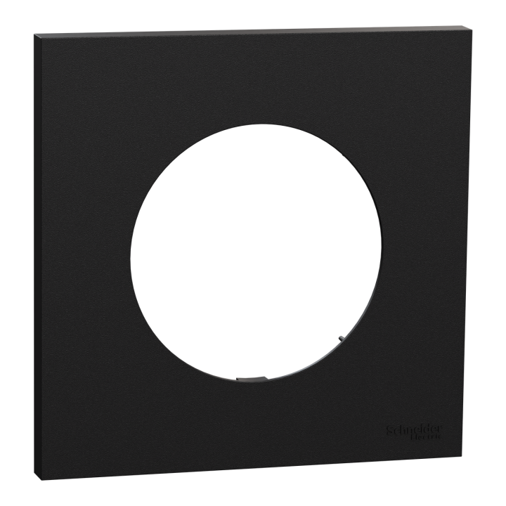 Odace - plaque de finition 1 poste - couleur Noir onyx