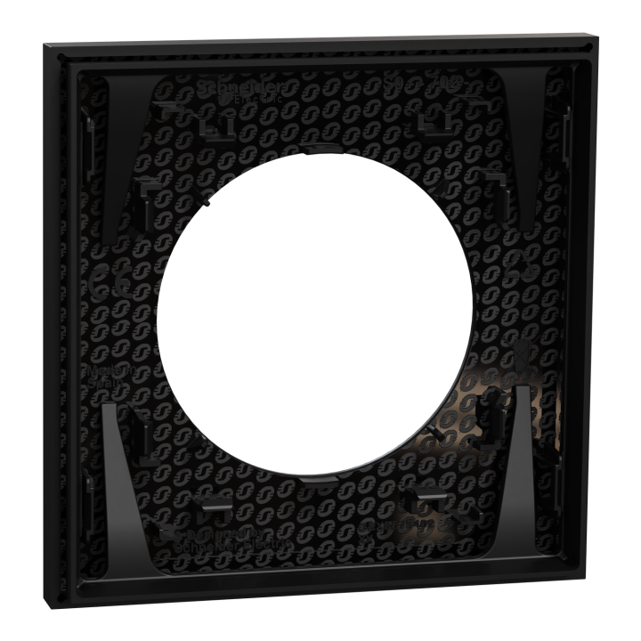 Odace - plaque de finition 1 poste - couleur Noir onyx