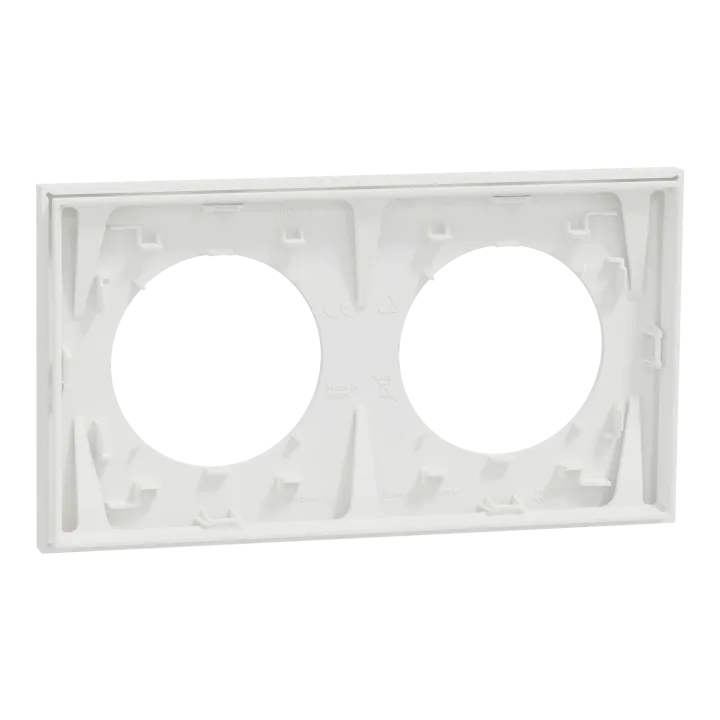 Odace - Plaque De Finition 2 Postes - Couleur Blanc Craie