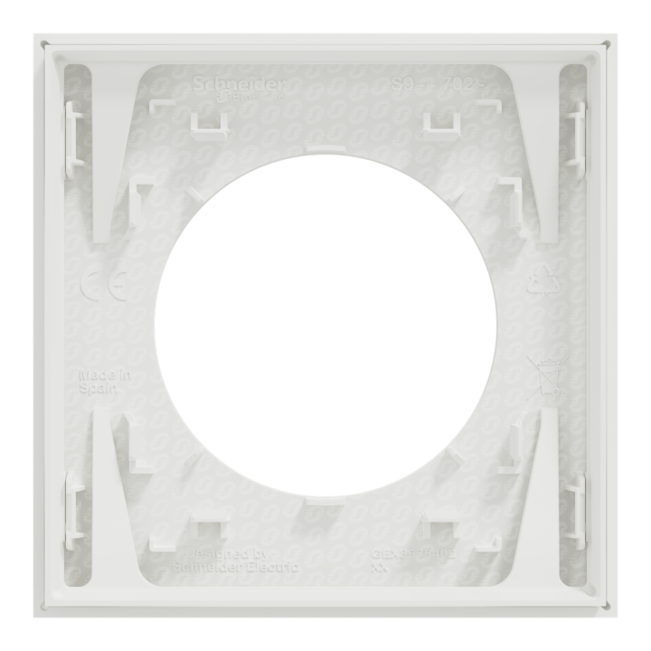 Odace - plaque de finition 1 poste - couleur Blanc craie