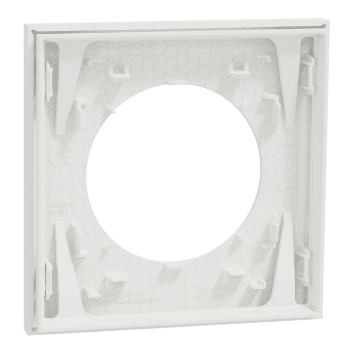 Odace - plaque de finition 1 poste - couleur Blanc craie