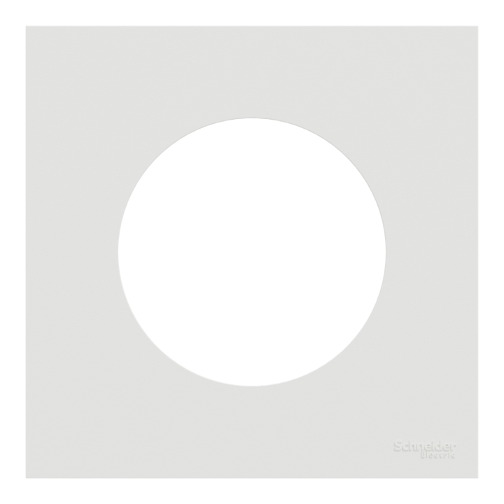 Odace - plaque de finition 1 poste - couleur Blanc craie