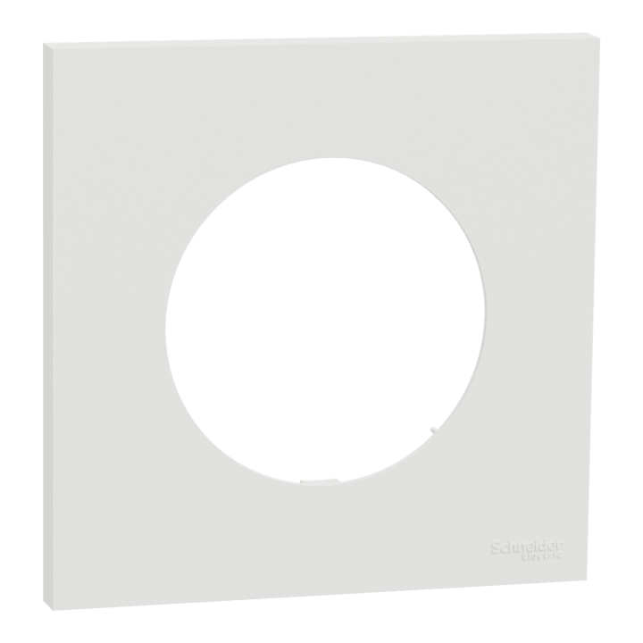 Odace - plaque de finition 1 poste - couleur Blanc craie