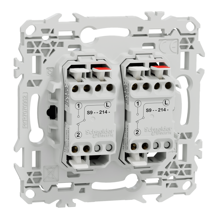 Odace - double va-et-vient ou poussoir - 10AX - noir onyx