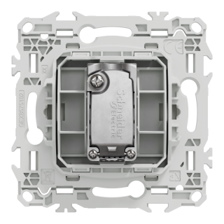 Odace - prise TV simple mâle - sortie coaxiale - blanc craie