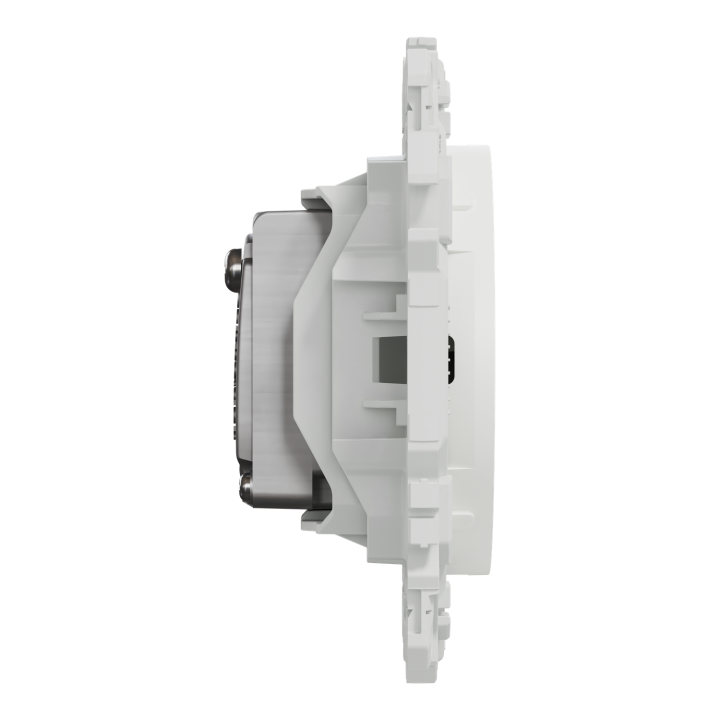 Odace - prise TV simple mâle - sortie coaxiale - blanc craie