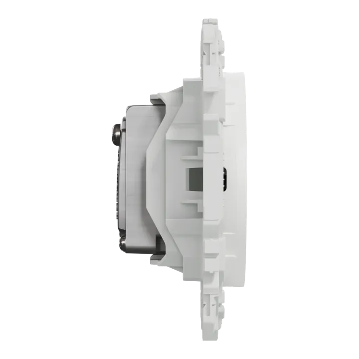 Odace - Prise Tv Simple Mâle - Sortie Coaxiale - Blanc Craie