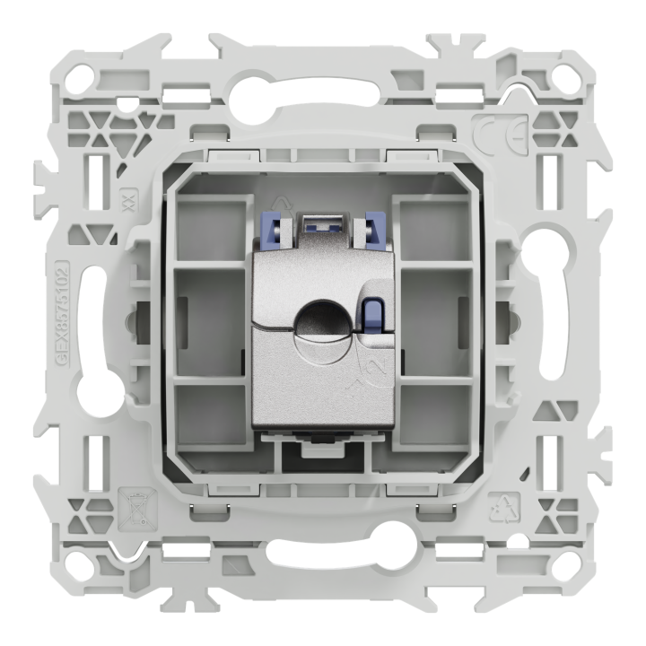Odace - prise RJ45 - Cat6 STP grade 2TV min à grade 3TV - blanc craie