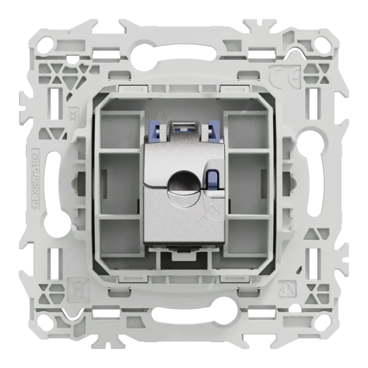 Odace - Prise Rj45 - Cat6 Stp Grade 2Tv Min À Grade 3Tv - Blanc Craie
