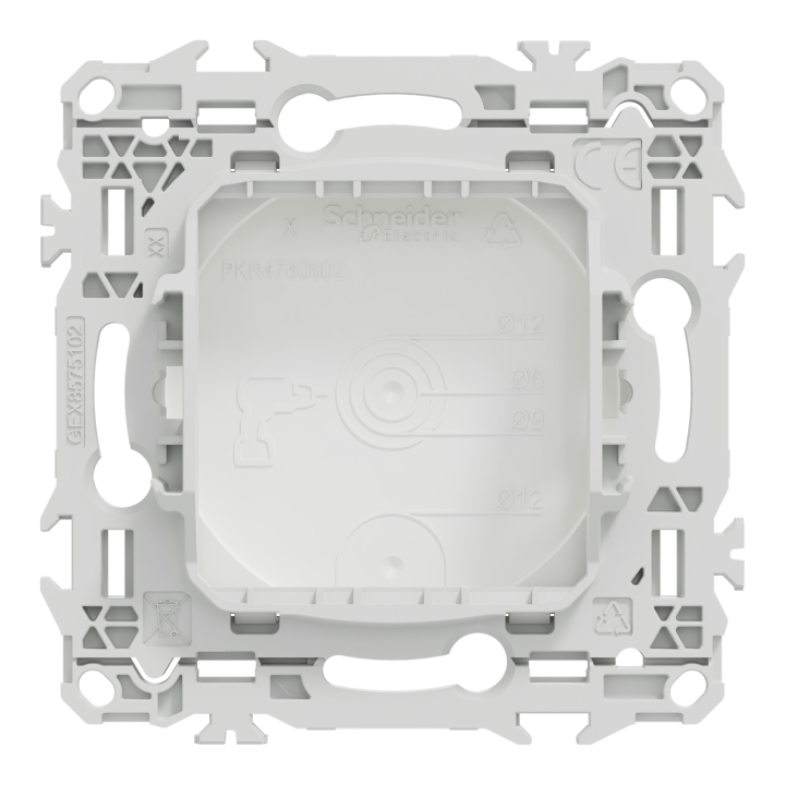 Odace - obturateur - pré-perçage pour sortie de câble - blanc craie