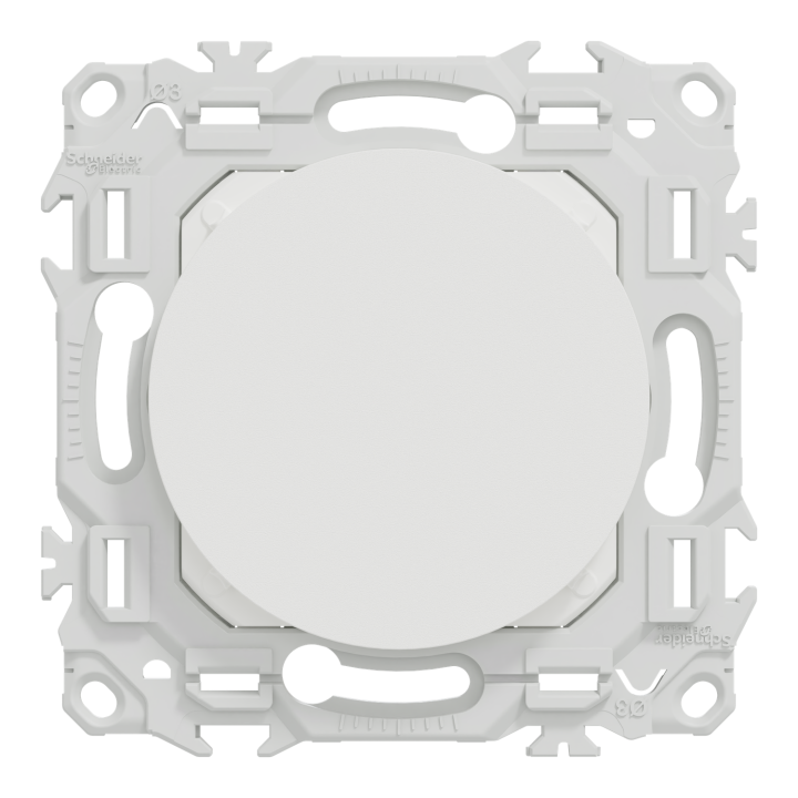 Odace - obturateur - pré-perçage pour sortie de câble - blanc craie