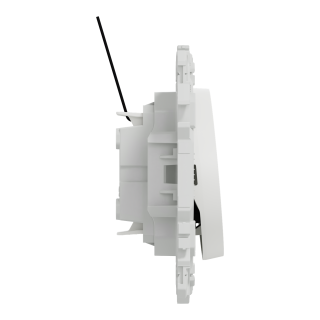 Odace - Va-Et-Vient Ou Poussoir Lumineux Led Verte 0,15Ma - 10Ax - Blanc Craie