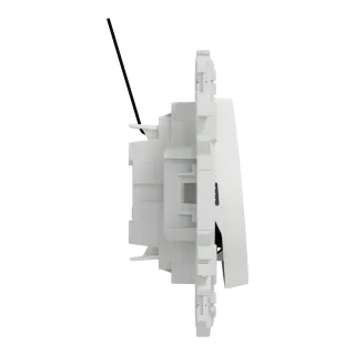 Odace - Va-Et-Vient Ou Poussoir Lumineux Led Verte 0,15Ma - 10Ax - Blanc Craie