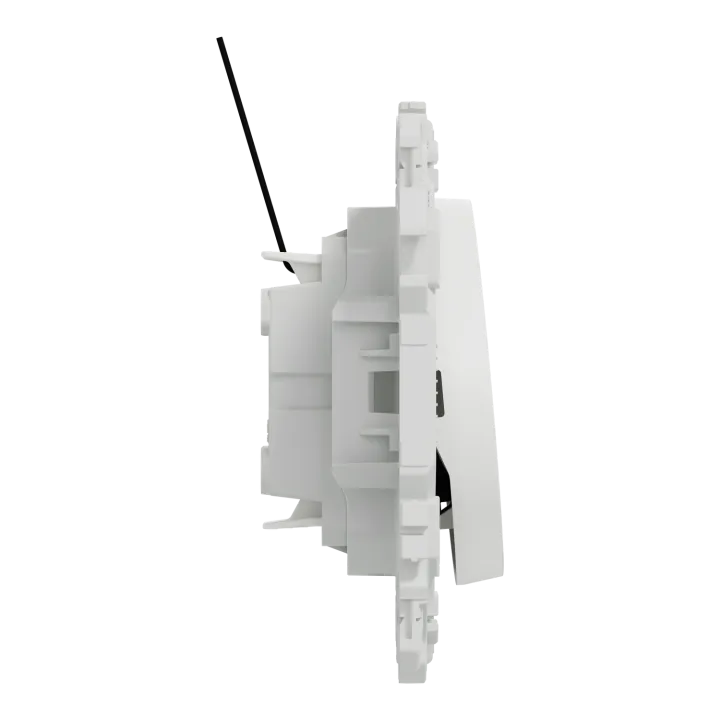 Odace - Va-Et-Vient Ou Poussoir Lumineux Led Verte 0,15Ma - 10Ax - Blanc Craie