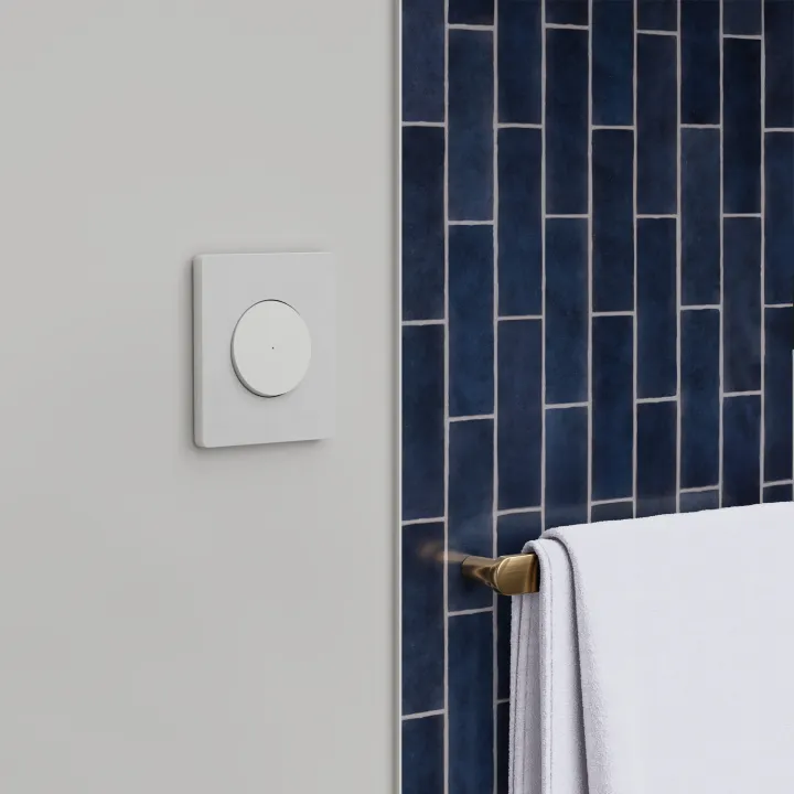 Odace - Va-Et-Vient Ou Poussoir Lumineux Led Verte 0,15Ma - 10Ax - Blanc Craie