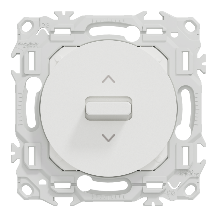 Odace - inter ou poussoir volet roulant 3 positions à levier - blanc craie