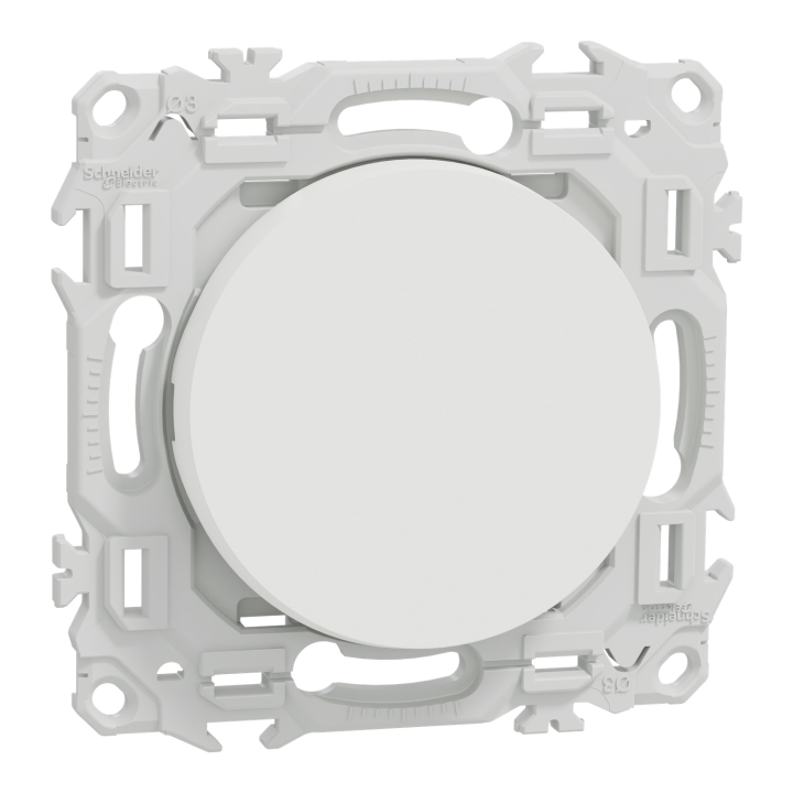 Odace - va-et-vient ou poussoir - 10AX - blanc craie