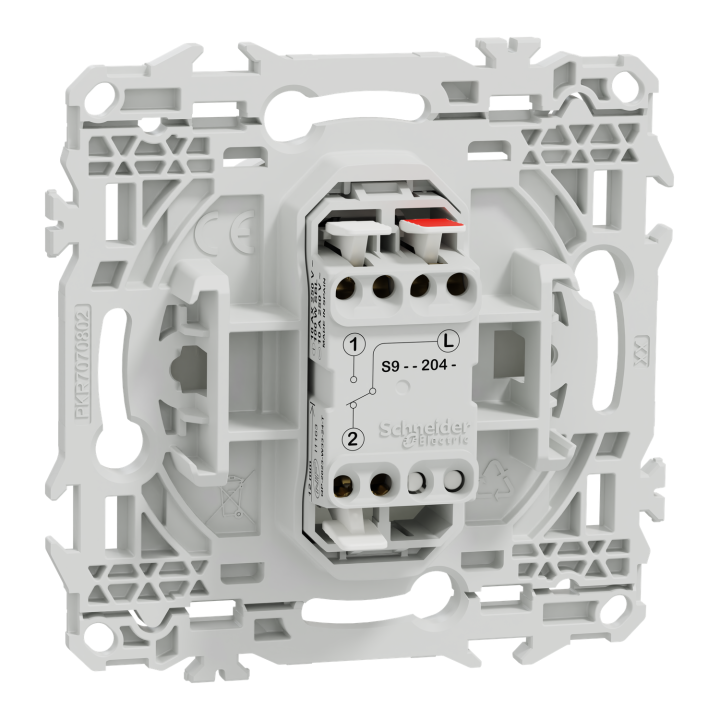 Odace - va-et-vient ou poussoir - 10AX - blanc craie