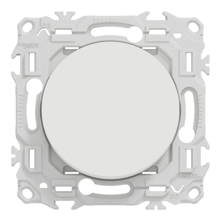 Odace - va-et-vient ou poussoir - 10AX - blanc craie